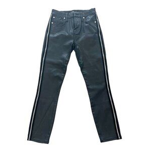 7 For All Mankind B(Air) Skinny Jeans in Coated Black - Womens Size 25